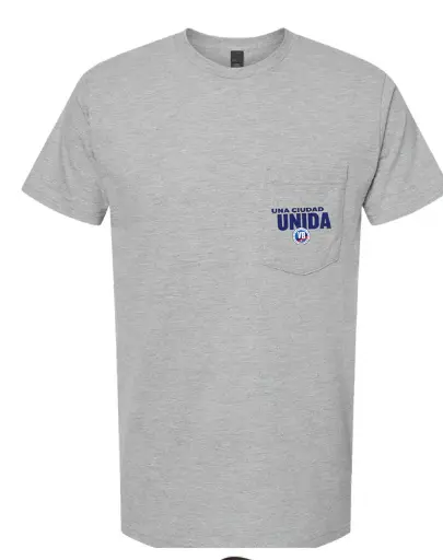 World Language Night - Heavyweight Jersey Pocket T-Shirt / Heather Grey / VB United 