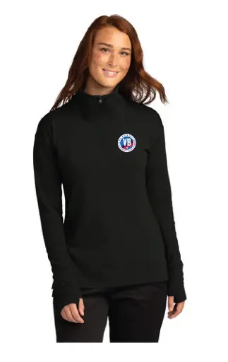 Ladies Sport-Wick Flex Fleece 1/4-Zip / Black / VB United 