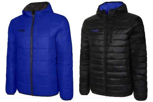 Virginia Rush Reversible Lightweight Jacket With Hood -- Royal Blue Black 