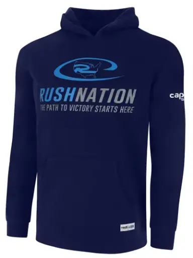 Virginia Rush Nation Basic Hoodie -- Navy White **option to customize with your local club name